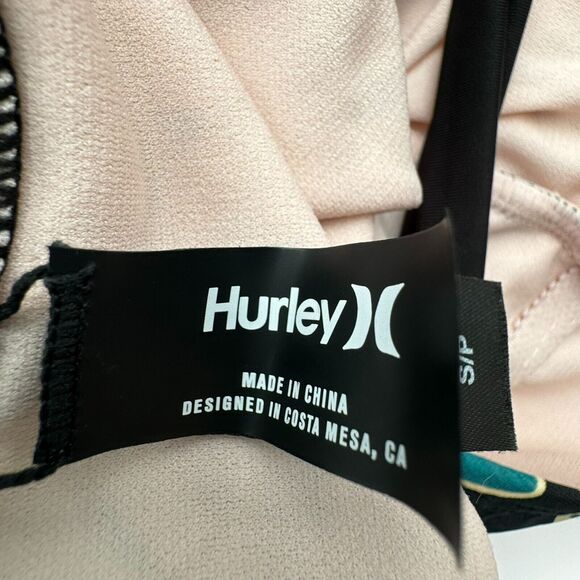 HURLEY | Women's Small One Piece Swimsuit Tropical Floral Strappy Back UPF 50+ - Picture 7 of 10